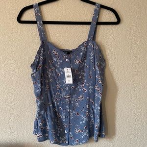 Floral Cotton On Tank Top